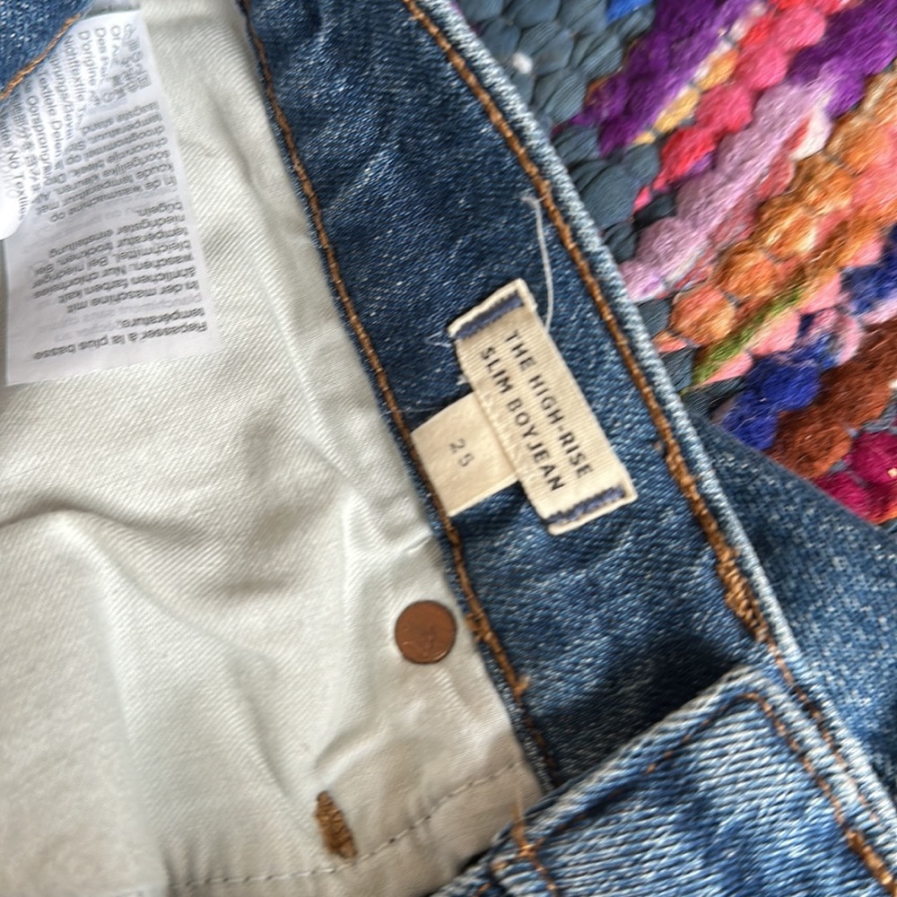 NEW MADEWELL High Rise Slim Boyfriend straight leg jeans women size 25 - Picture 7 of 7